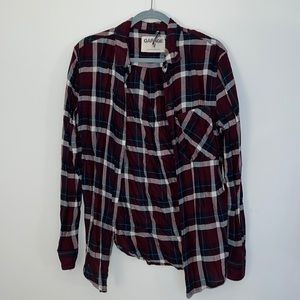 Women’s Maroon Striped Flannel